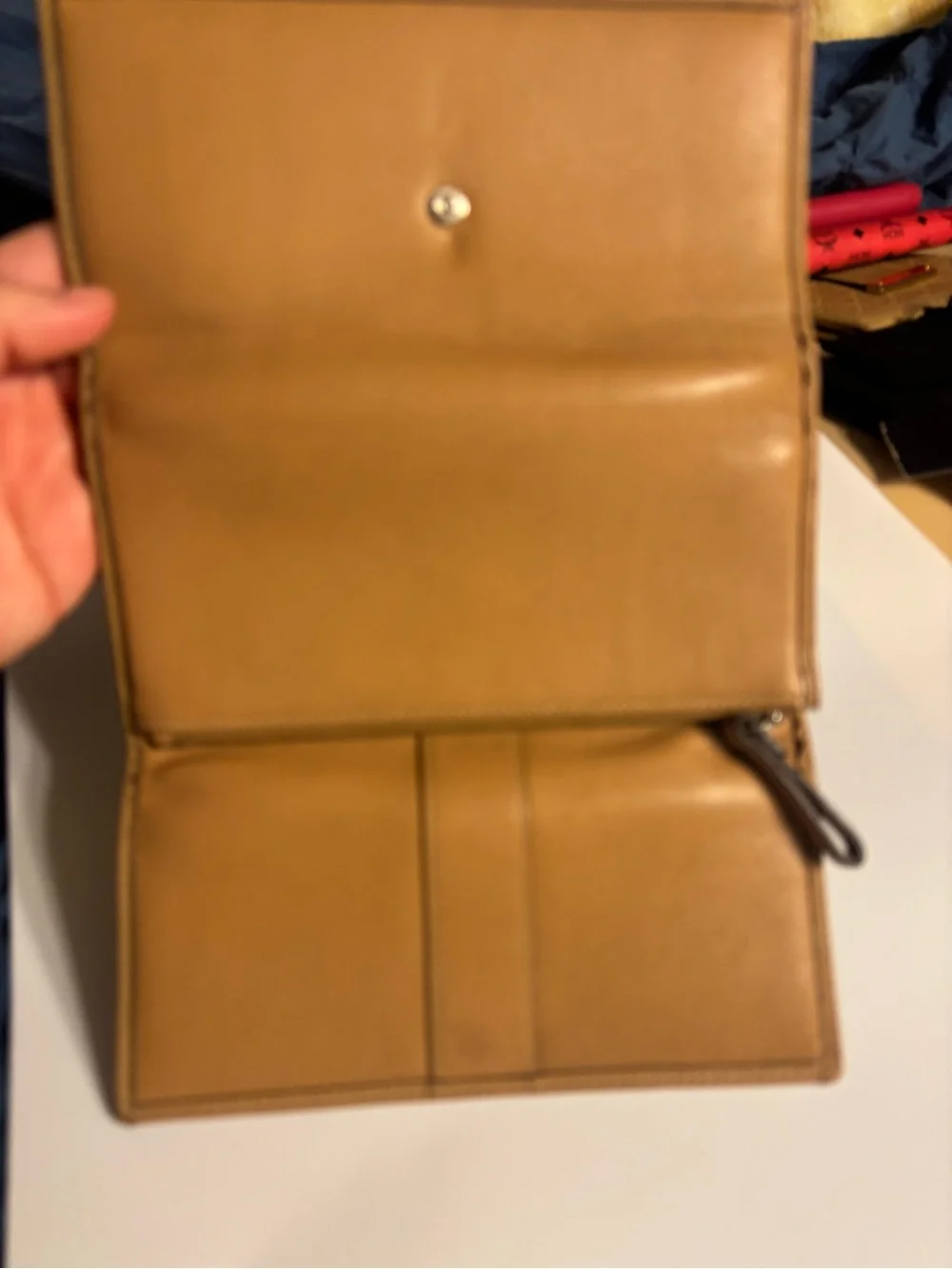 Coach Smooth Leather Slim Envelope Wallet - Tan